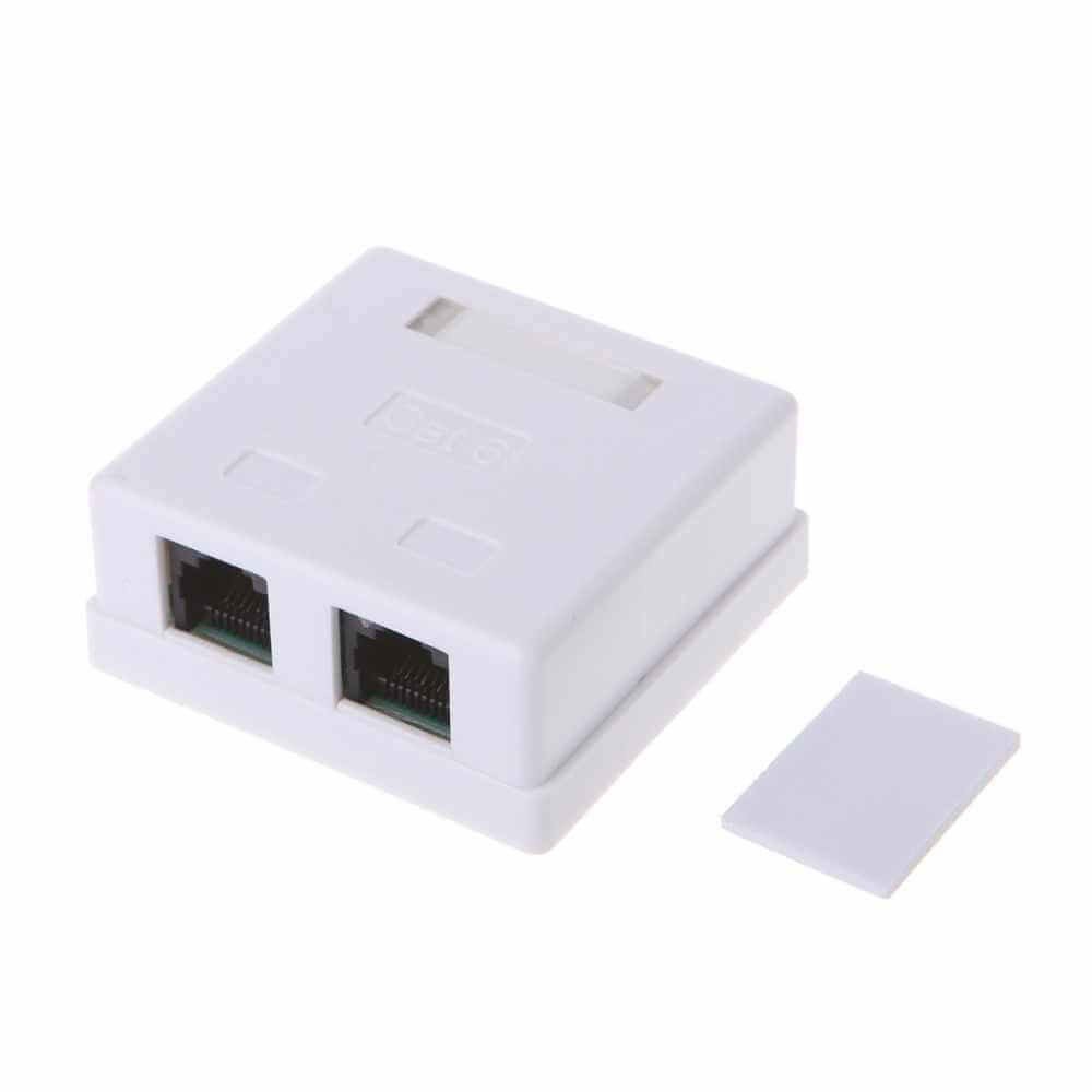 Acconet CAT6 Dual RJ45 Wall Box | CAT6-BOX-2