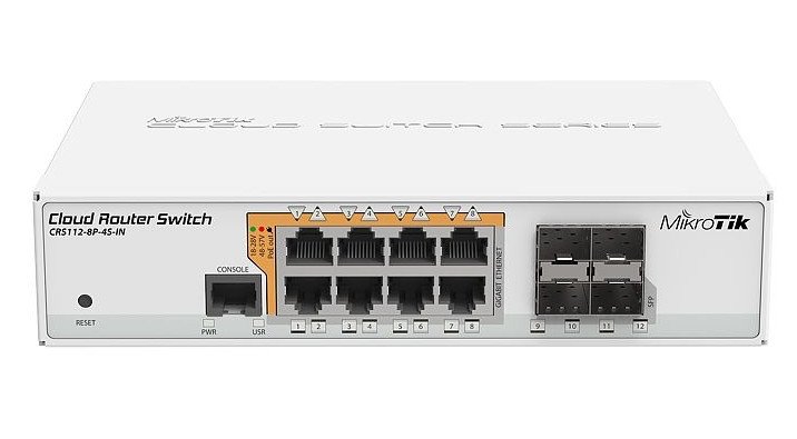 MikroTik Cloud Router Switch 8 Port PoE 4SFP | CRS112-8P-4S-IN