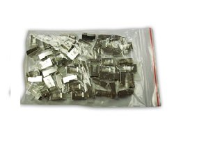 CAT5e RJ45 Connectors, Shielded, Stranded/Solid Core, 50 Pack