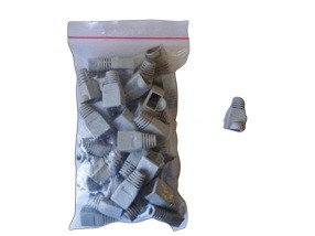 Acconet RJ45 Connector Boots, Grey, 50 Pack
