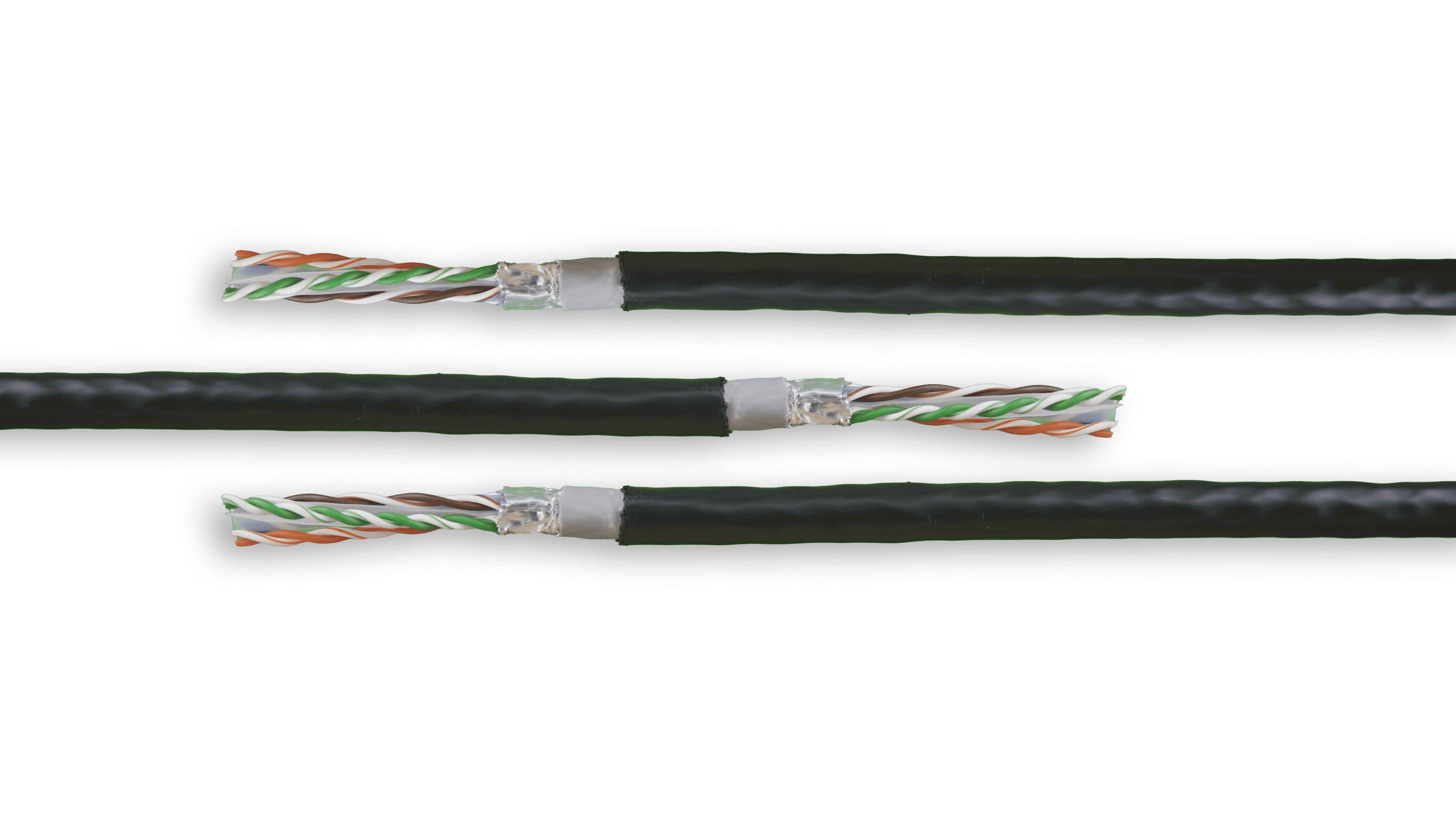 Acconet CAT6 UV Outdoor Ethernet Cable 100m Black CCA SF/TP Pull Box| CAT6-100-U