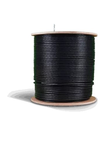 Acconet CAT6 UV Outdoor Ethernet Cable 500m Black CCA SF/TP Roll | CAT6-500-U