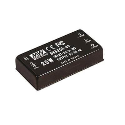 Mean Well - 20W Single Output DC - DC Converter - 5VDC