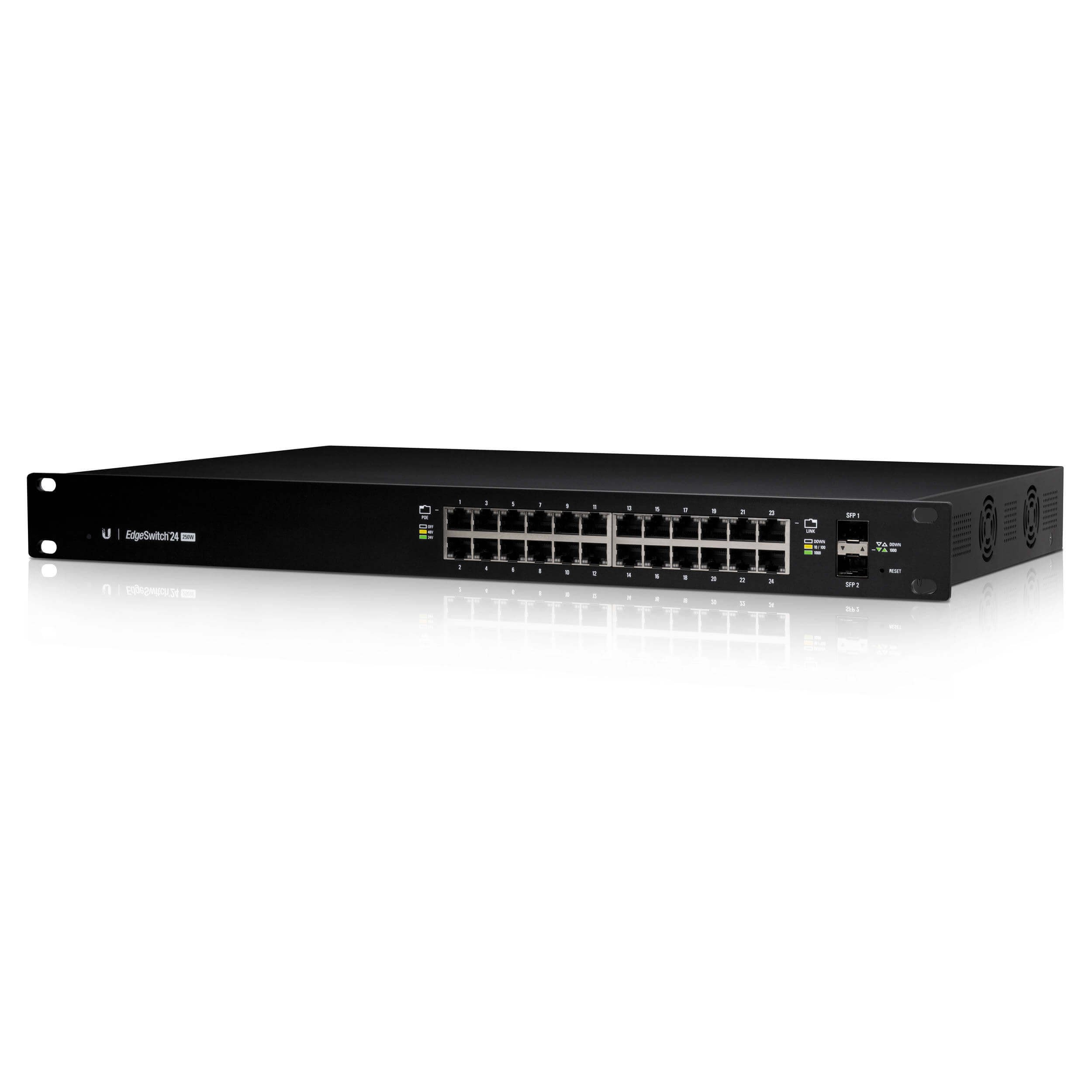 Ubiquiti UISP EdgeSwitch 24 Port 250W PoE 2xSFP | ES-24-250W
