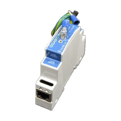 Din Rail Gigabit in-line Protector Power Over Ethernet - POE Mode A+B