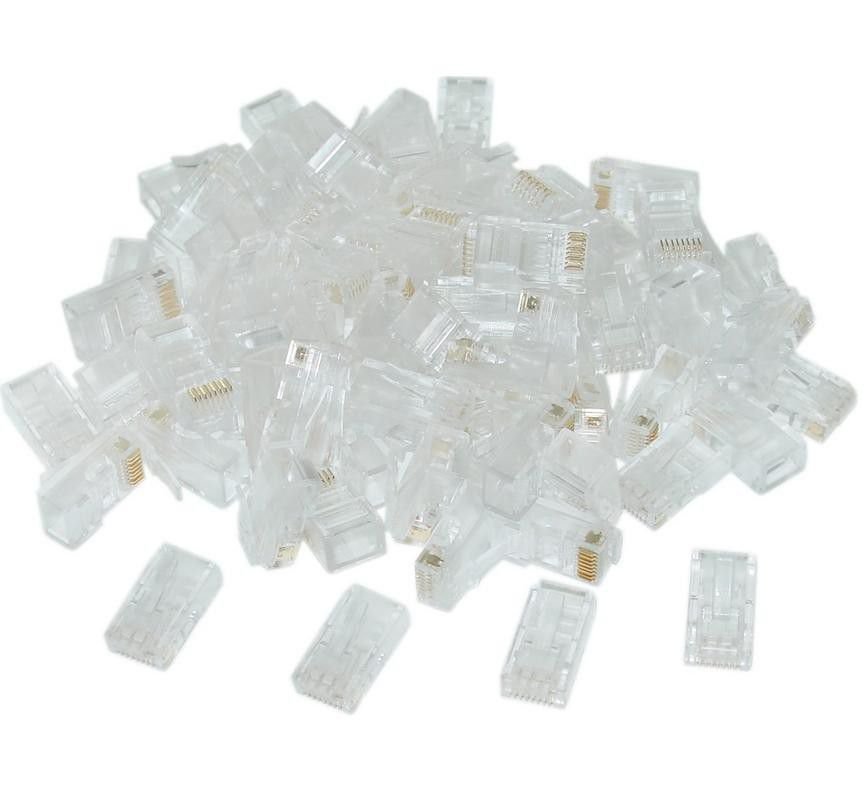 Acconet CAT5e RJ45 Connectors, Stranded/Solid Core, 50 Pack