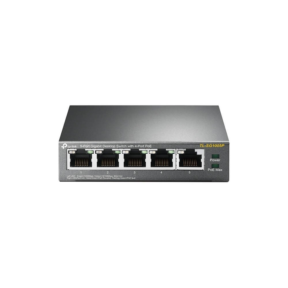 TP-Link 5-Port Gigabit Desktop Switch with 4-Port PoE+ | TL-SG1005P